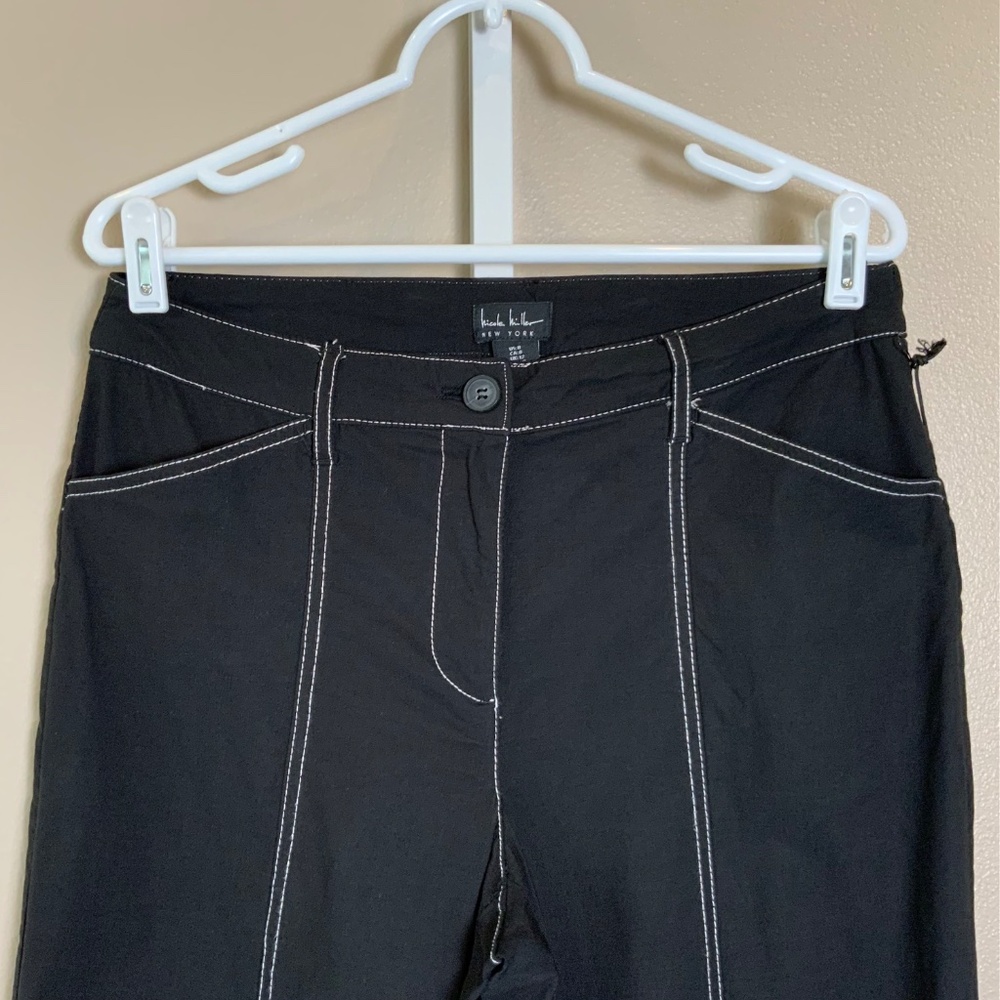 Nicole Miller Contrast Stitch Cropped Pants - Picture 5 of 16